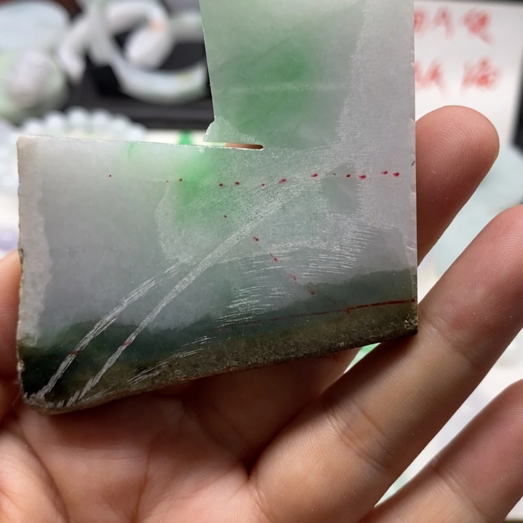 黄***…翡翠散珠边角料66666