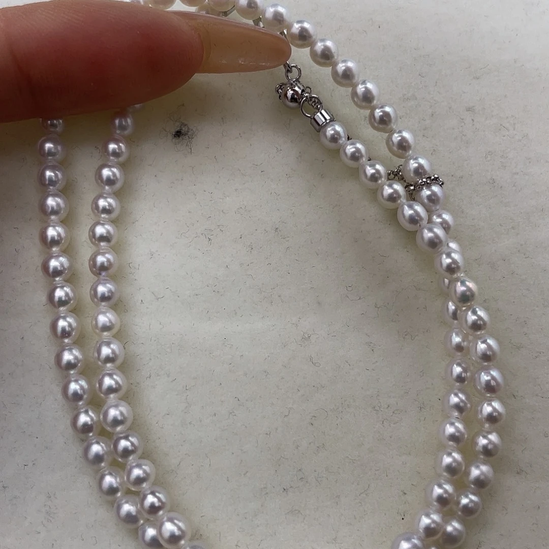 颈饰银S925镶嵌淡水珍珠