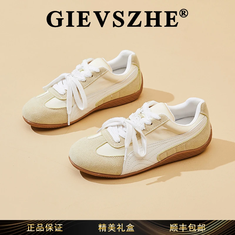 纪诗哲女鞋百搭休闲德训鞋女2025秋冬新款韩版时尚厚底增高运动鞋