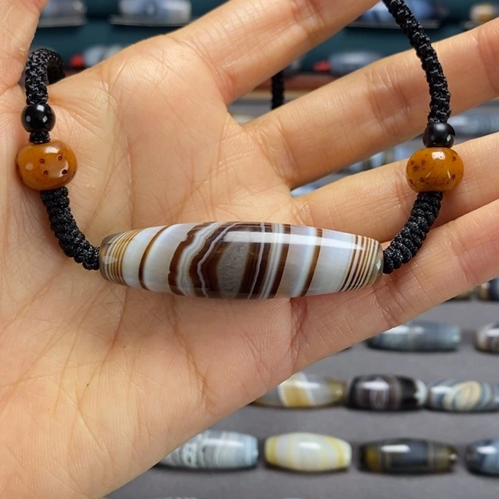 玛瑙/玉髓合金藏风蓝沁海浪花