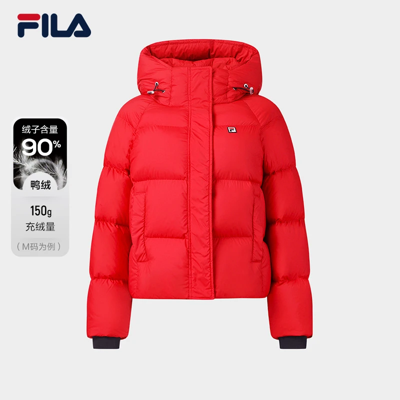 Fila/斐乐羽绒服【新年限定色】女款显白显瘦连帽90鸭绒F11W618905F