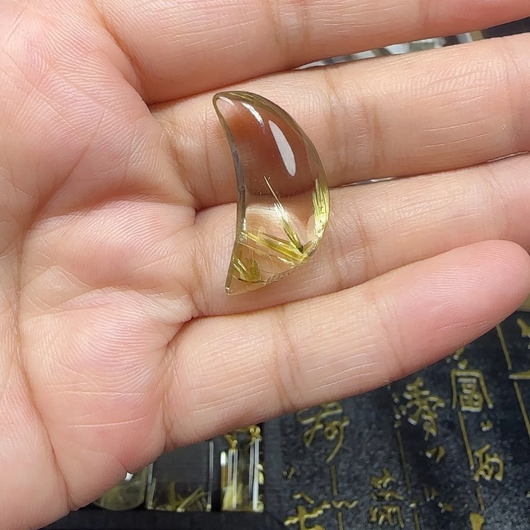 未镶嵌颈饰水晶天然钛晶吊坠