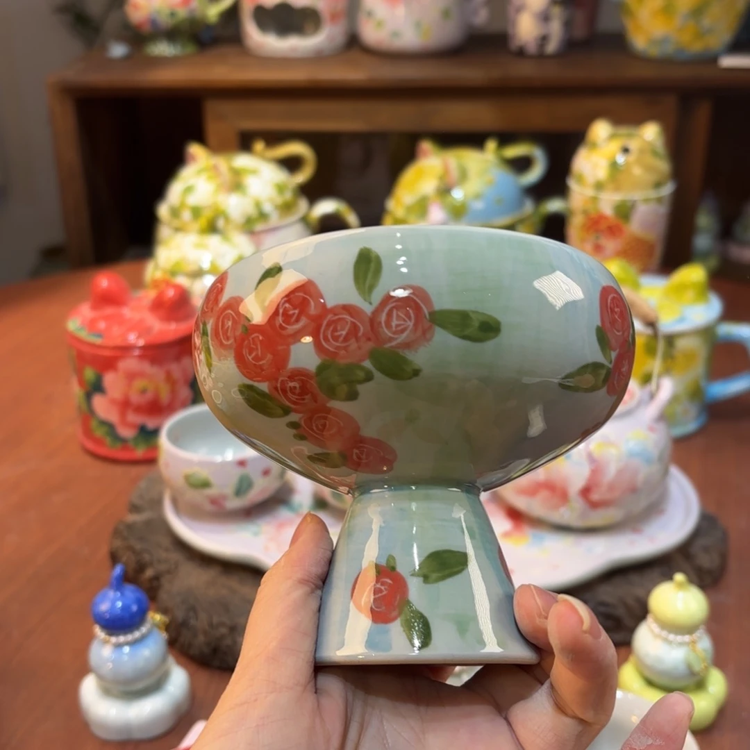 景德镇手绘高温釉下彩陶瓷茶具