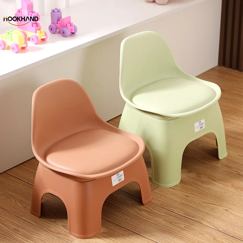 加厚儿童靠背凳子家用浴室洗澡凳成人防滑客厅换鞋凳幼儿