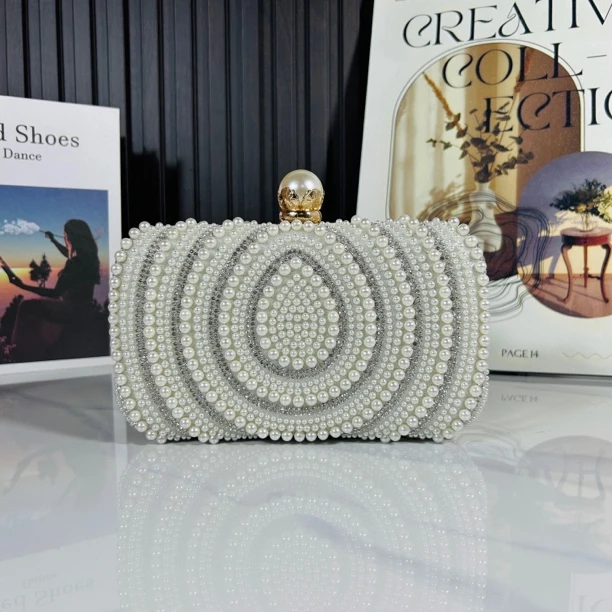 【水滴珠珠】晚宴包满钻装饰手拿包派对包包斜挎包上档次婚宴手提包