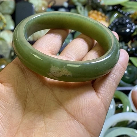 和田玉手镯未镶嵌58口径