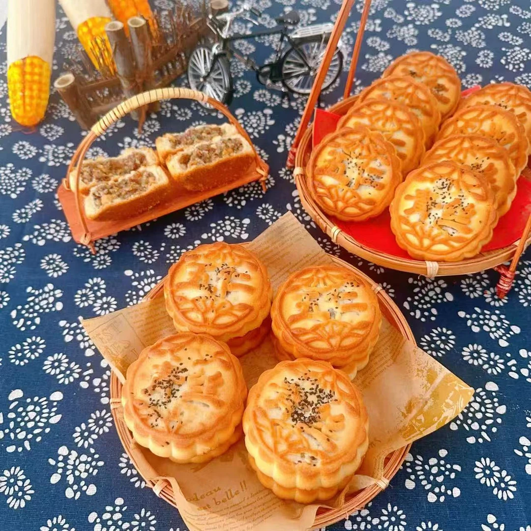 【中秋】传统多口味五仁月饼经典老式糕点中秋零食
