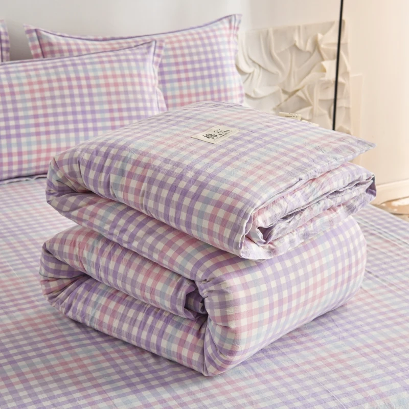 2024新款无印风精梳全棉水洗棉新疆棉花被可拆洗被子被芯春秋