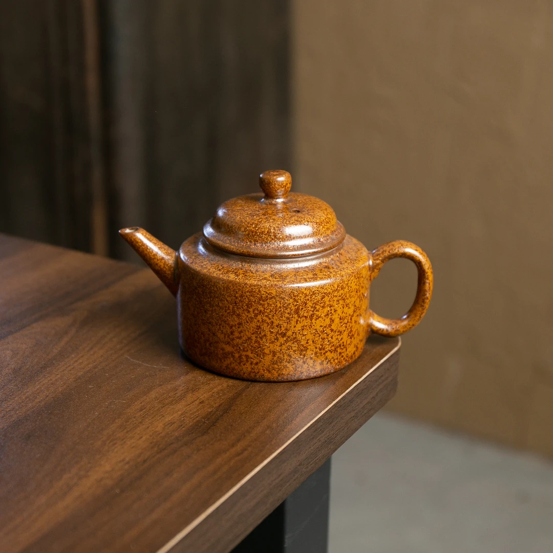 【境悟器】黄金釉大德钟壶.2320.瓷掘黄金釉创意高端中式复古茶壶