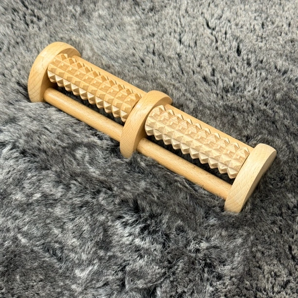 23*7*5cm木质滚轮脚底按摩器