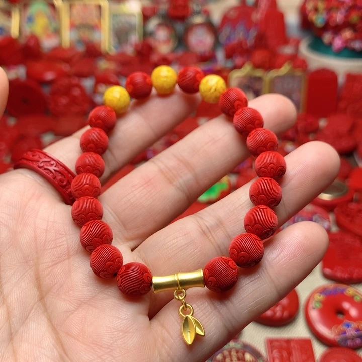 天然辰砂工艺品朱砂手串