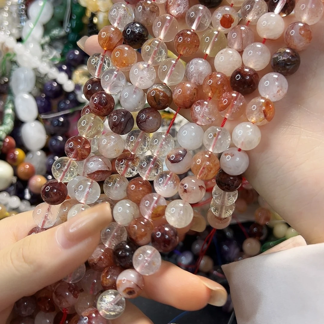 玛瑙/玉髓未镶嵌珠宝半成品红胶花卡10一条