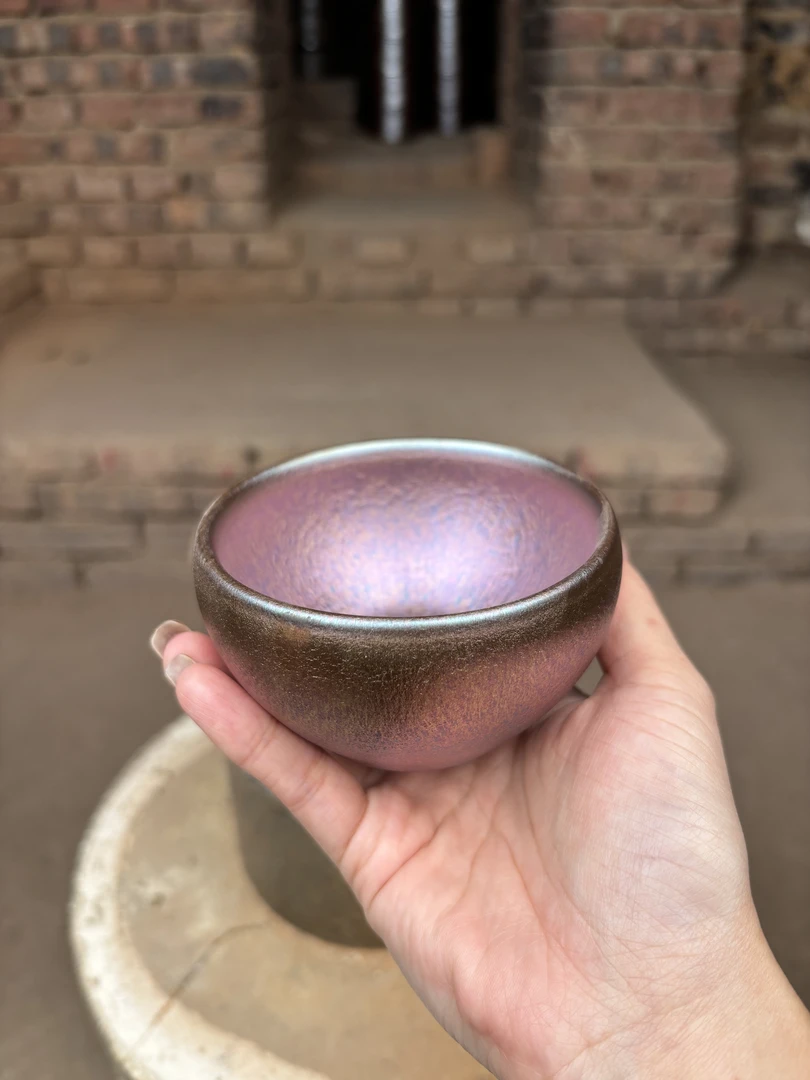 闪购建窑建盏 极光幻彩蓝 茶器主人杯礼盒装带溯源证书电烧