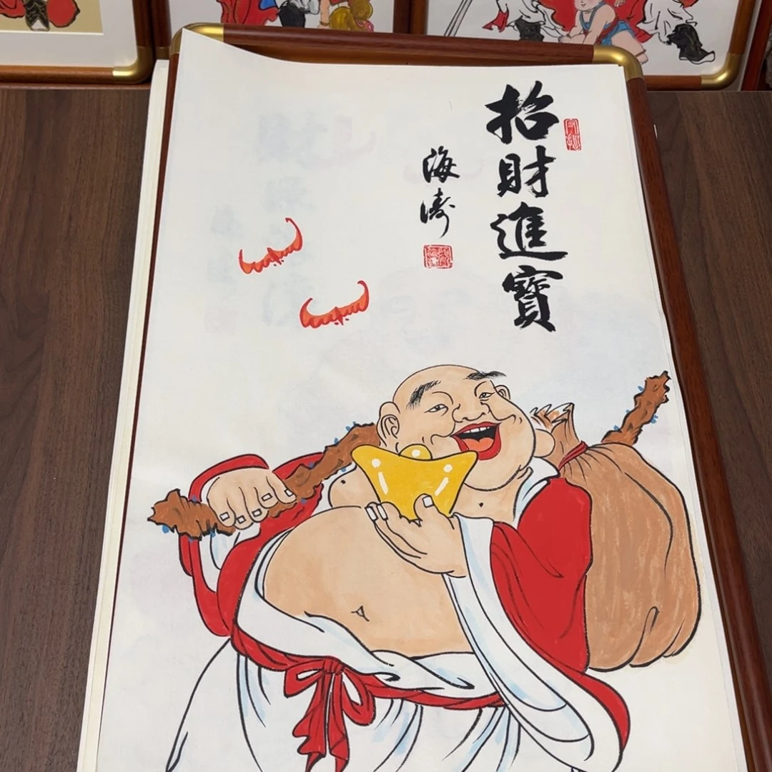 国画纯手绘禅意画作品