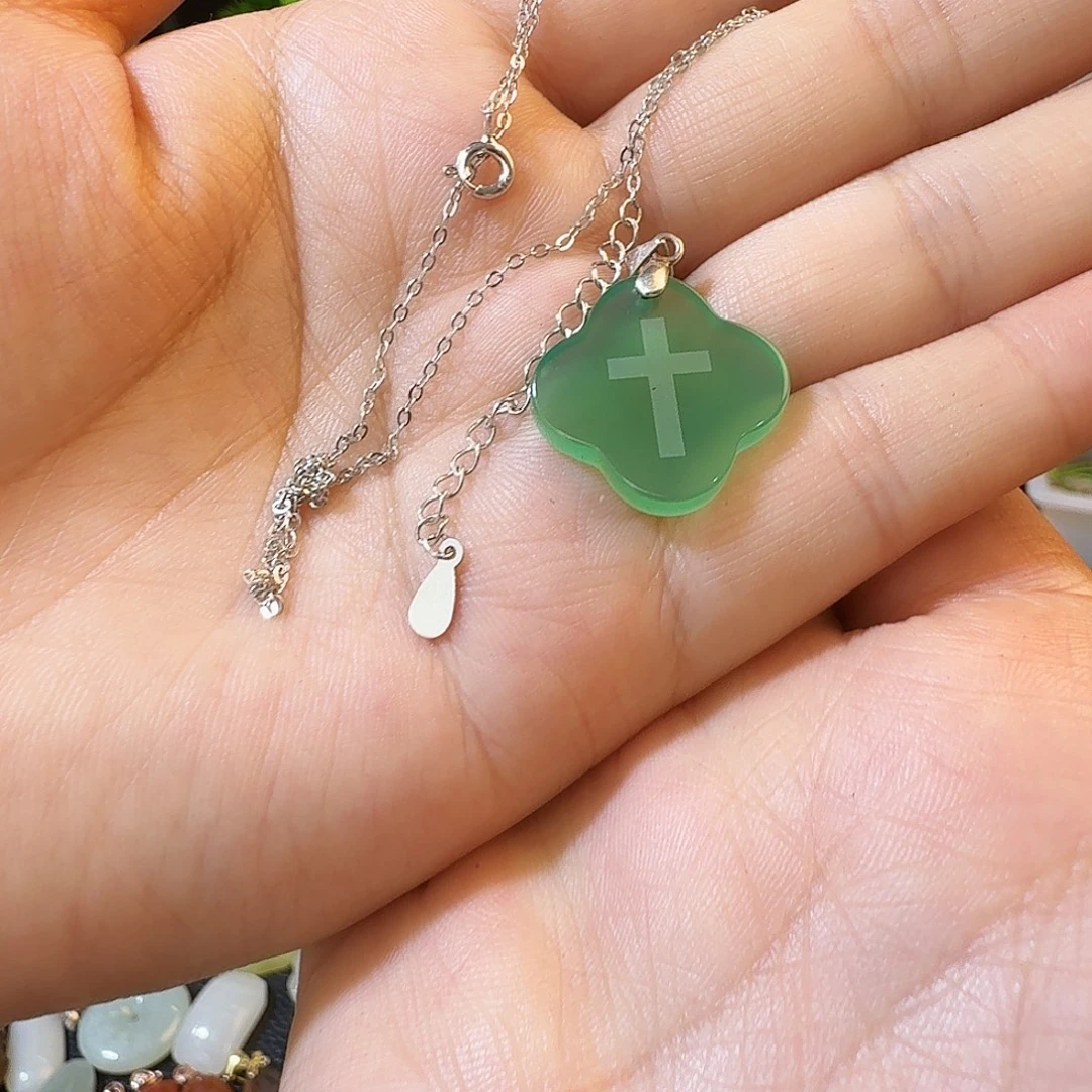 玛瑙/玉髓银S925镶嵌颈饰