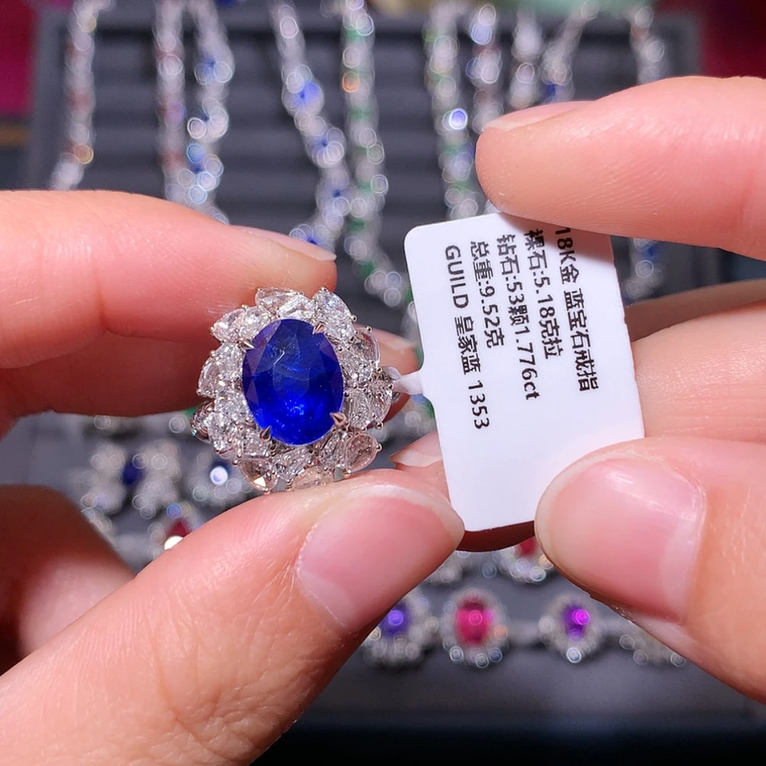 【闪购商品】蓝宝石戒指18K金镶嵌