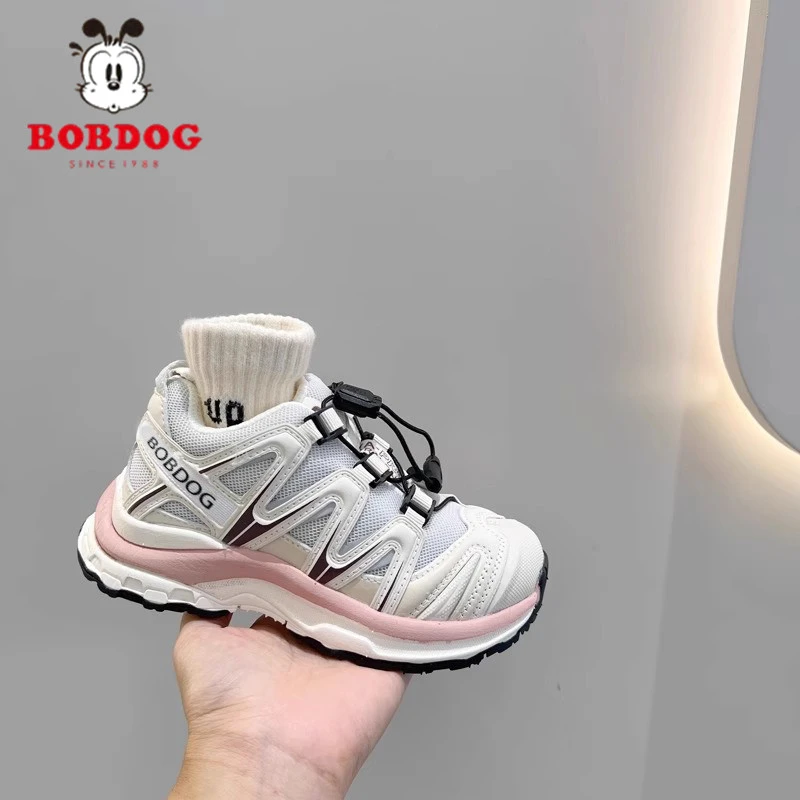 巴布豆女童运动鞋四季款儿童轻便老爹鞋网面透气男童休闲跑步鞋子