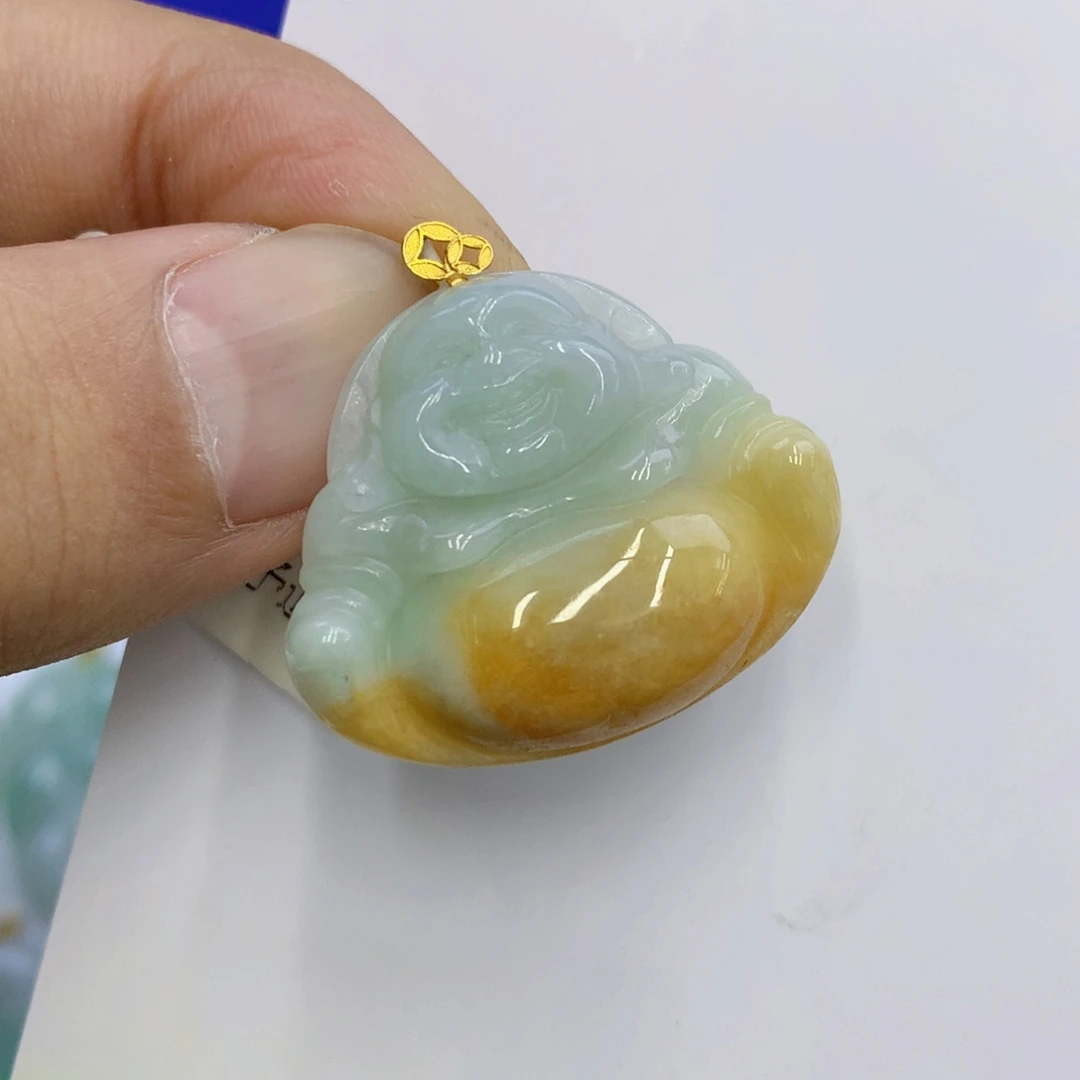 18K金镶嵌挂件翡翠翡翠