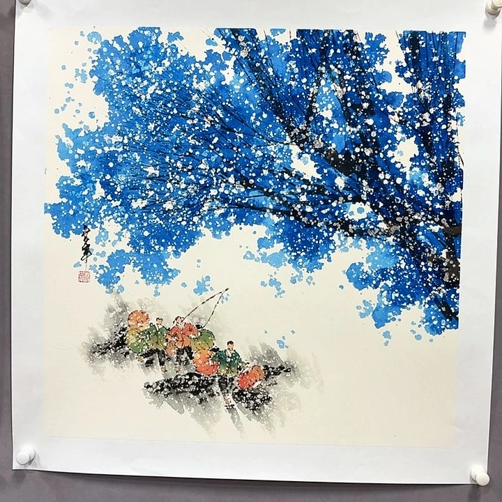 国画亲笔手绘放心去藏