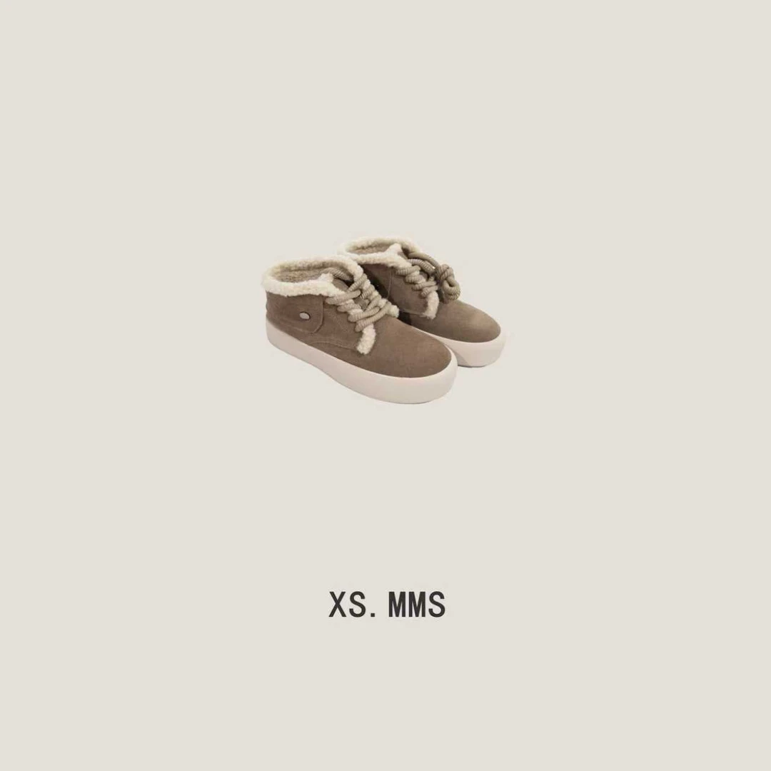 MMS 品牌设计师女装 时尚百搭毛毛低筒靴  X25200843