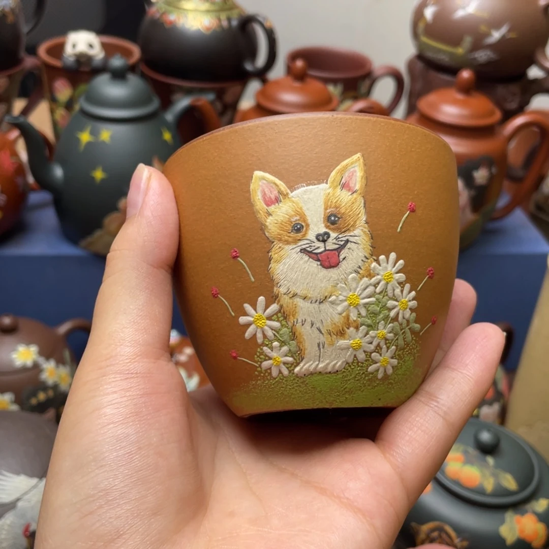 茶杯紫泥紫砂主人杯160c