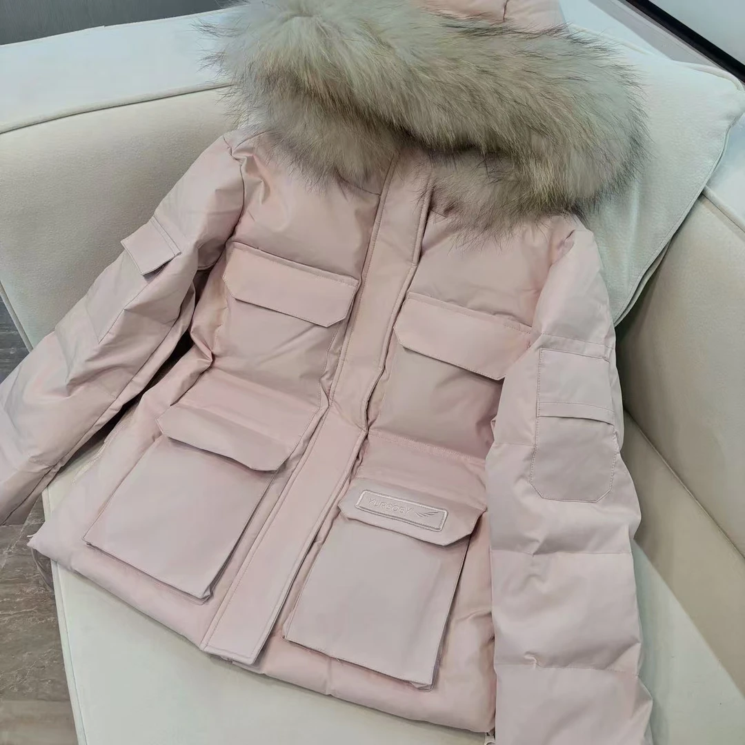 COCOAmador 派克服羽绒服狐狸毛领白鸭绒加厚外套女1027