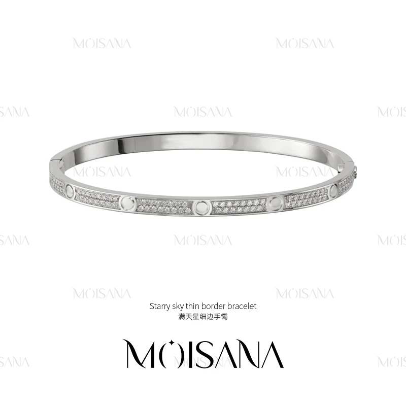 合金合成锆石手镯 满钻满天星手镯时尚百搭小众轻奢细边经典
