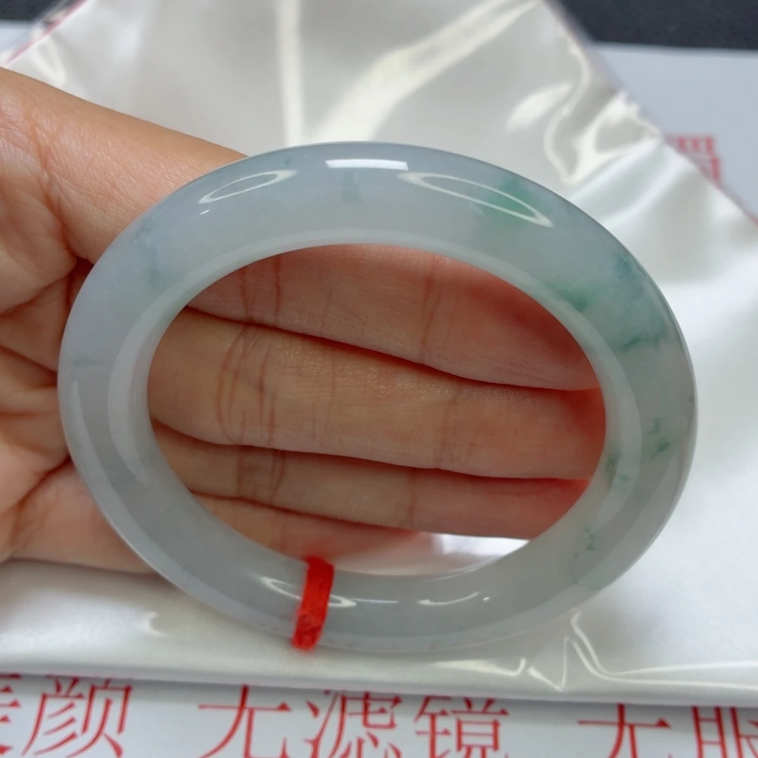 未镶嵌手镯翡翠老坑53圈糯化冰飘花014