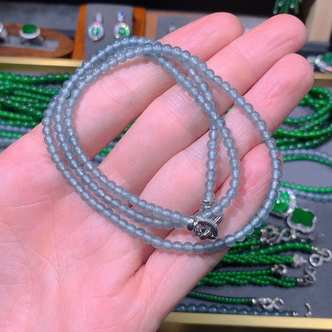 翡翠项链未镶嵌天然