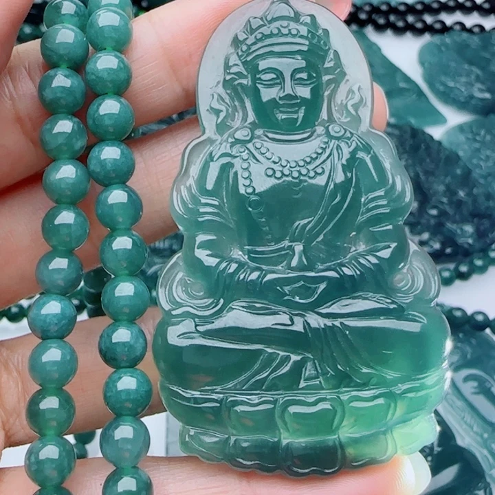 哎***鸭翡翠未镶嵌颈饰多样性发货天然A货翡翠