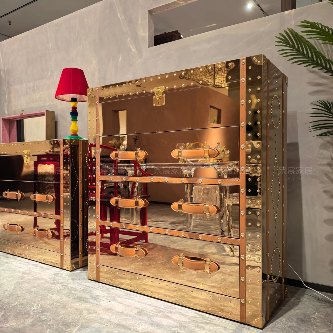 【ZC·宗宸家居】金色柜 玄关柜 餐边柜 展示柜