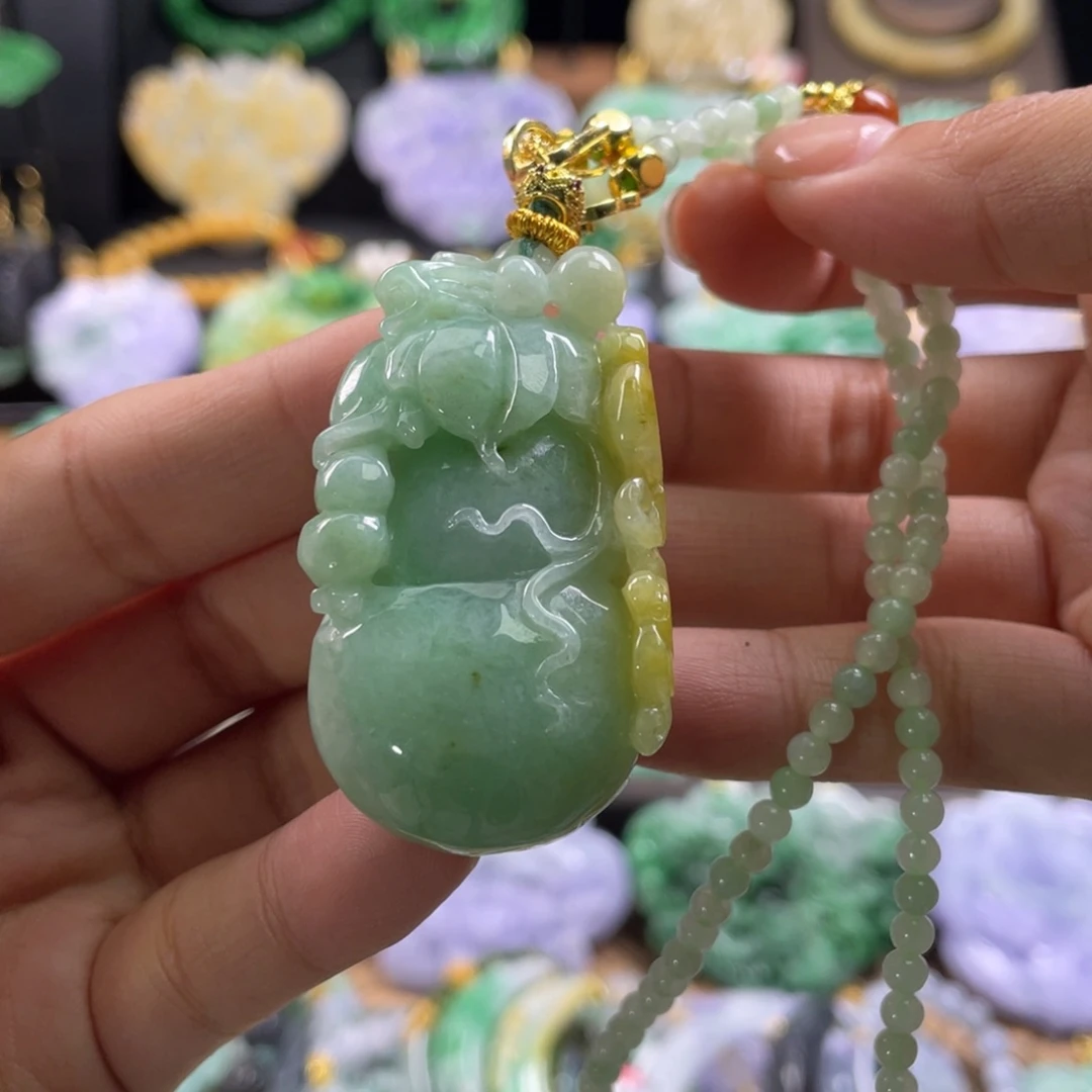 翡翠未镶嵌颈饰代编织