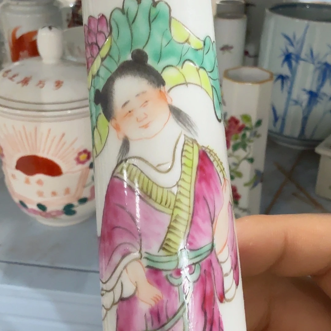 瓷片摆件手绘瓷器处理