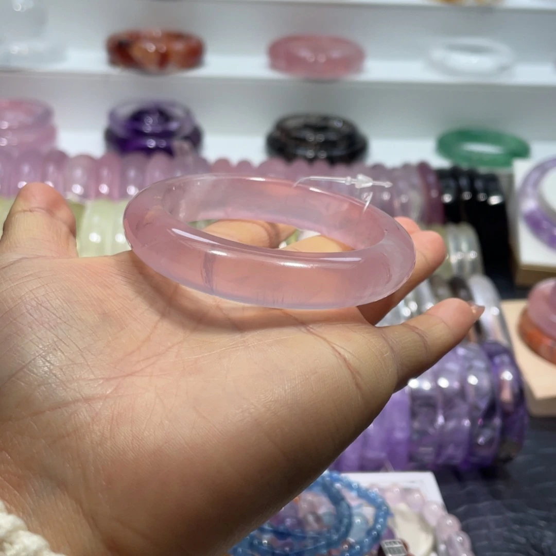 水晶手镯52.6圈口4号未镶嵌