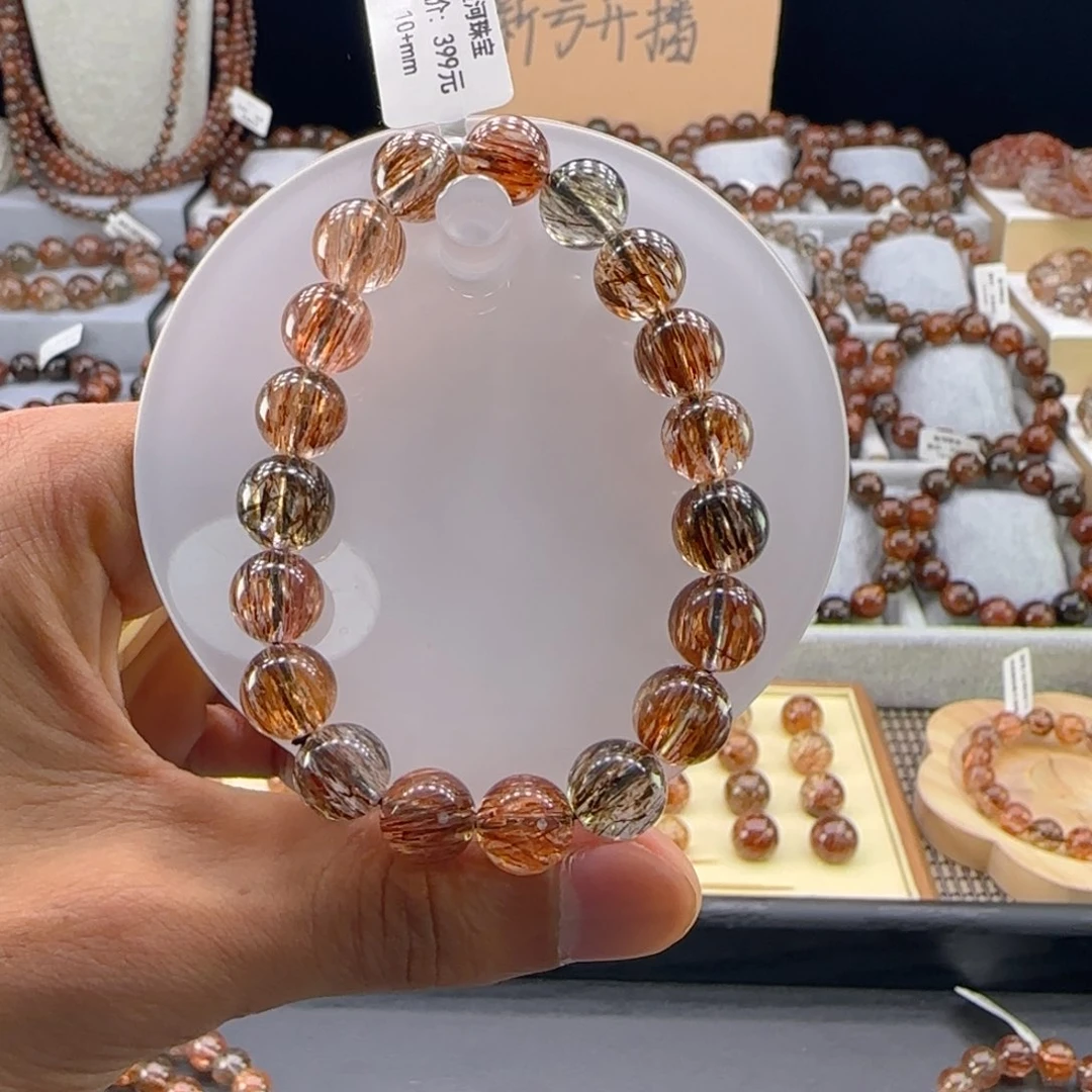 水晶手链未镶嵌黑金超七