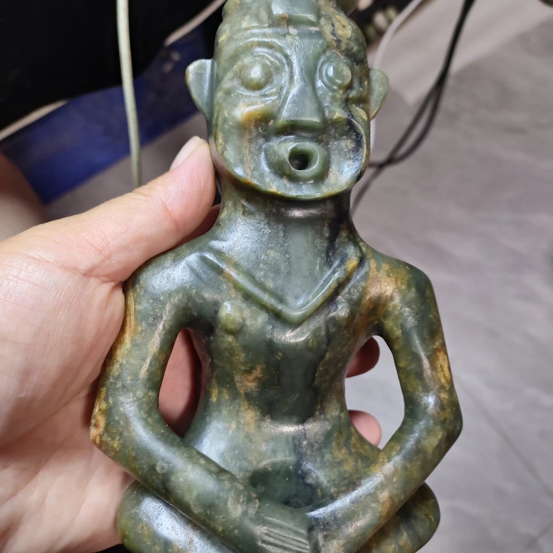 河磨奇石太阳人形形件