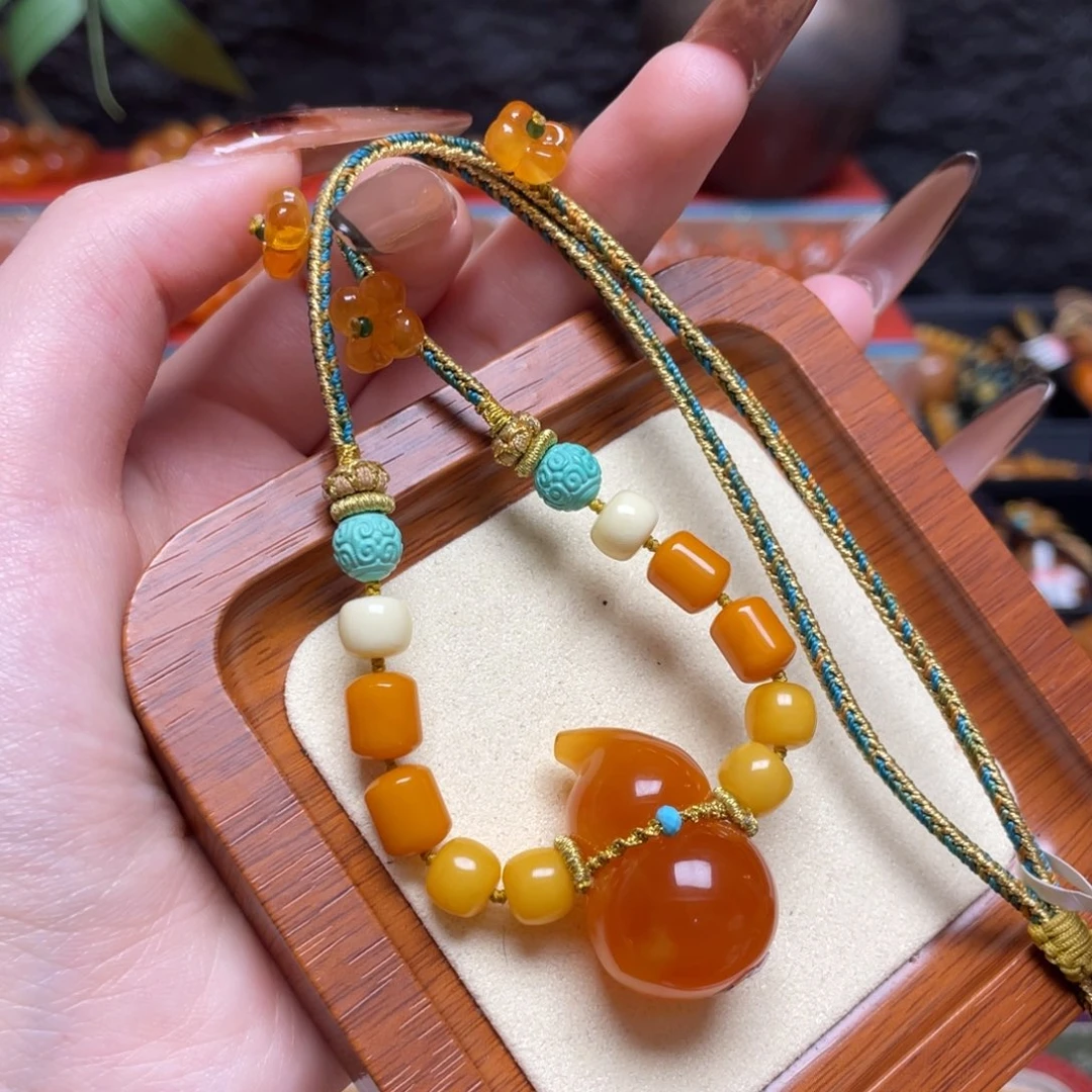 蜜蜡未镶嵌颈饰项链