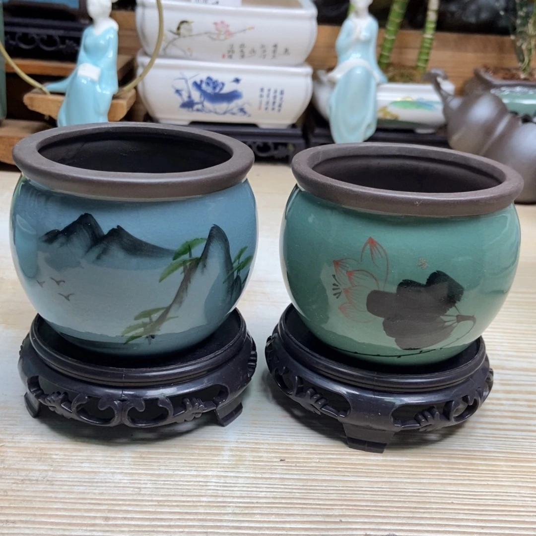 瓷片陶瓷花盆陶瓷艺术