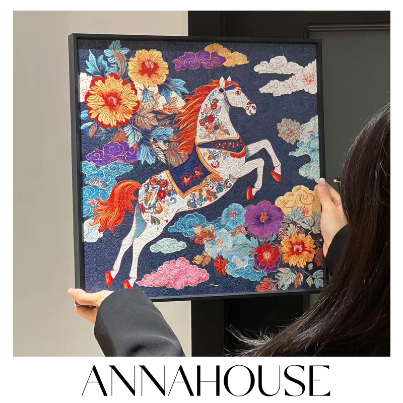 ANNAHOUSE国风装饰画客厅卧室挂画装饰相框摆台摆件装饰艺术挂画