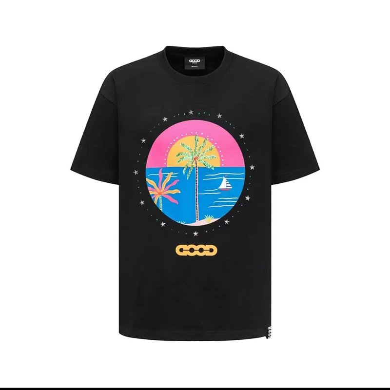 【男女情侣款】GOODBRAND 2025SS夏日沙滩3D立体烫钻重工时尚休