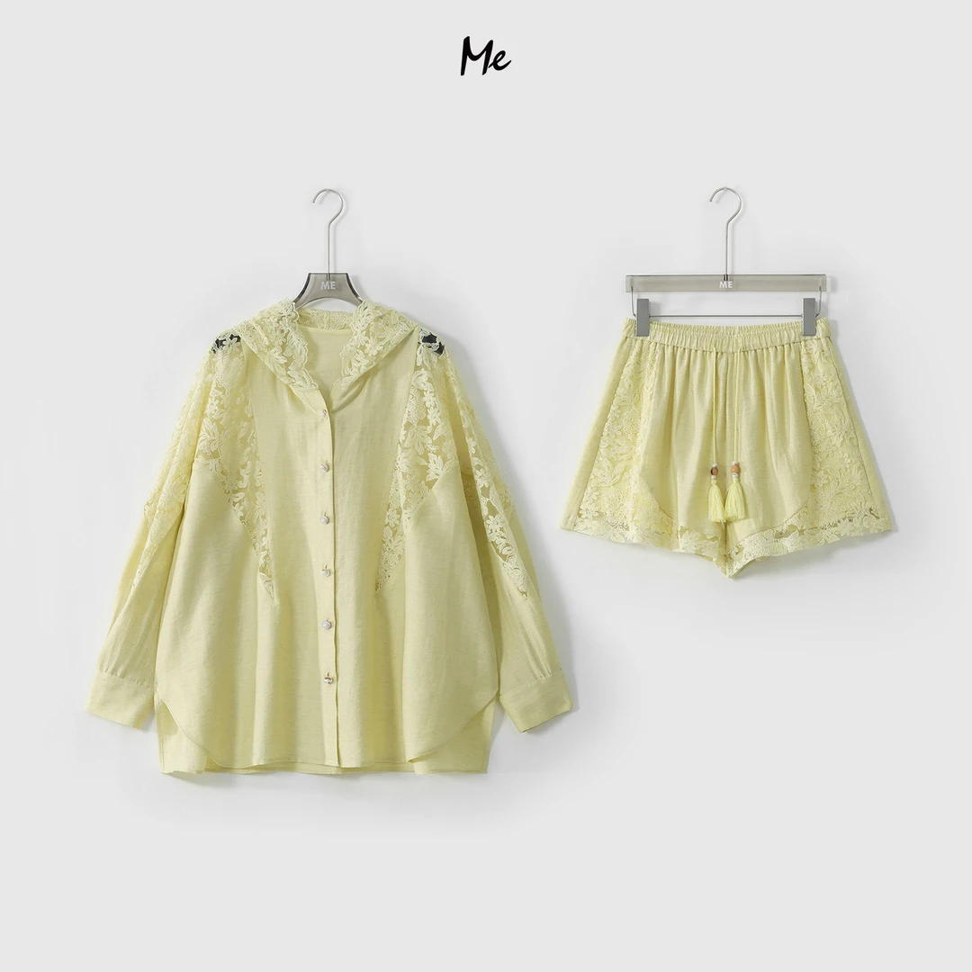 ME【南岛花套装】立体刺绣空气感透气显瘦时尚一手长套装MESS4127