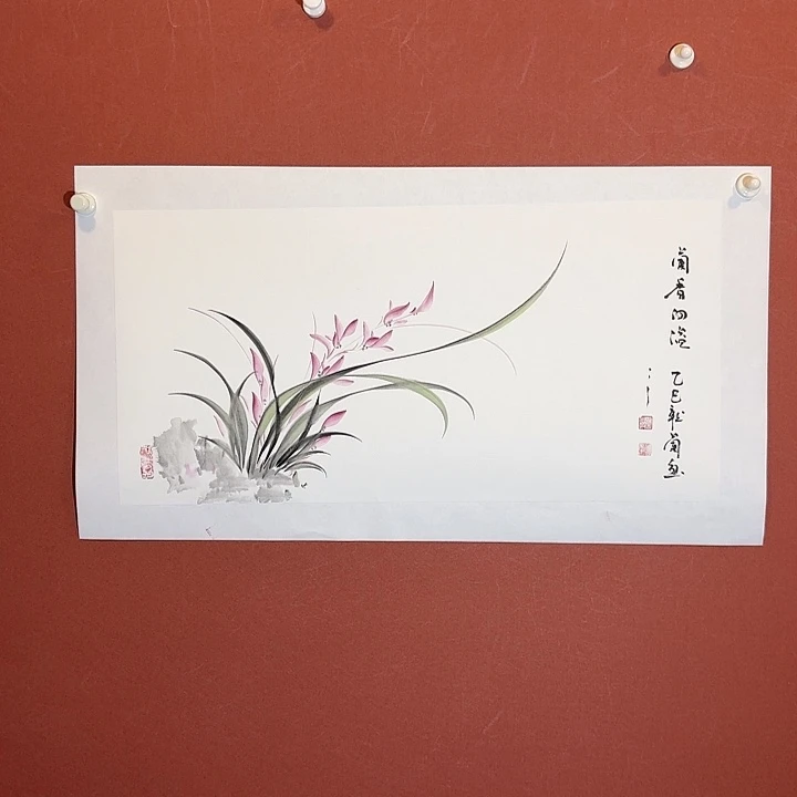 国画听兰老师花鸟