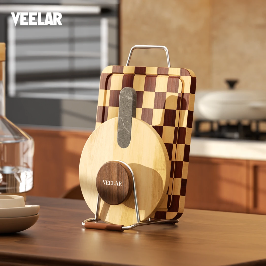 VEELAR砧板架置物架2025新款锅盖多层架锅具收纳架高颜值榉木架