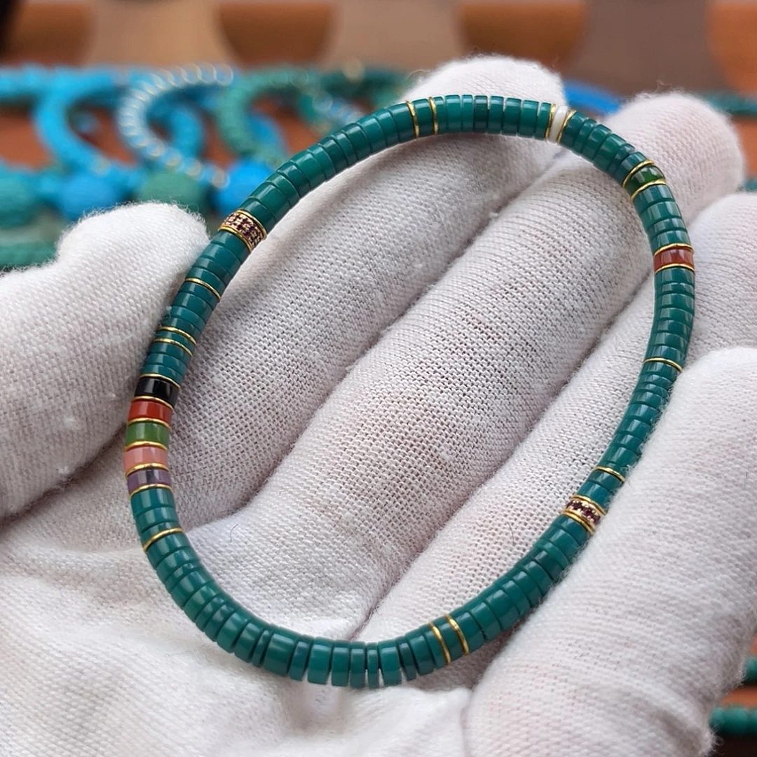 绿松石18K金镶嵌珠宝奇石