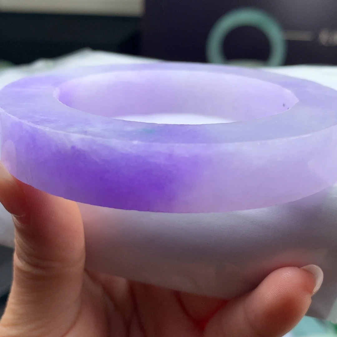 定制翡翠未镶嵌冰底浓妖紫53一62