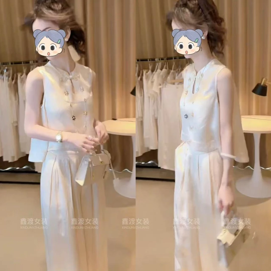 2025夏季新款时尚显瘦气质女士网红洋气两件套百搭款D9905