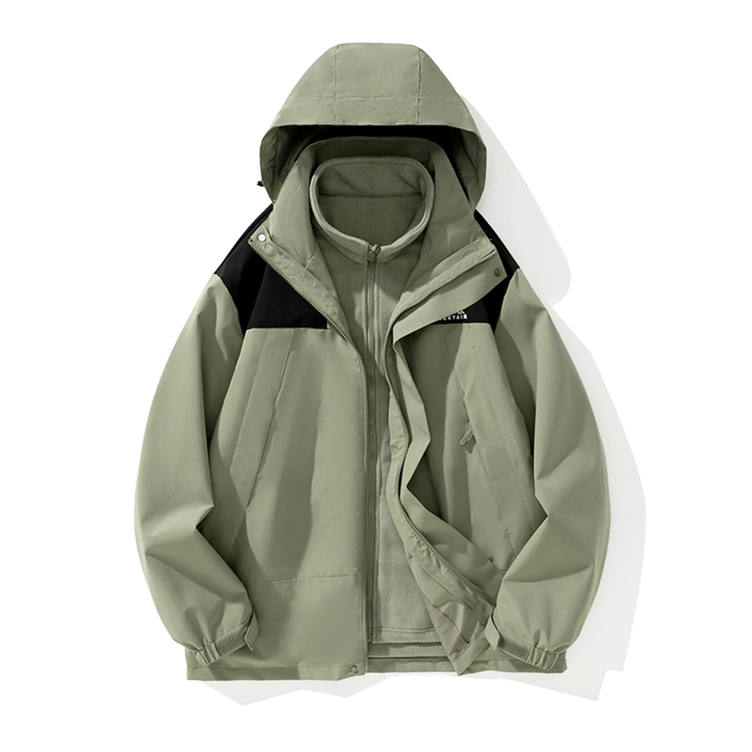 秋冬情侣款三合一夹克防风外套