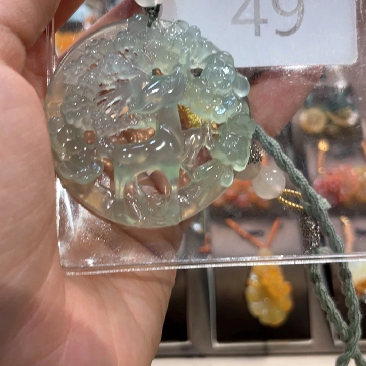 蛇纹石玉未镶嵌吊坠(赠链)含****4