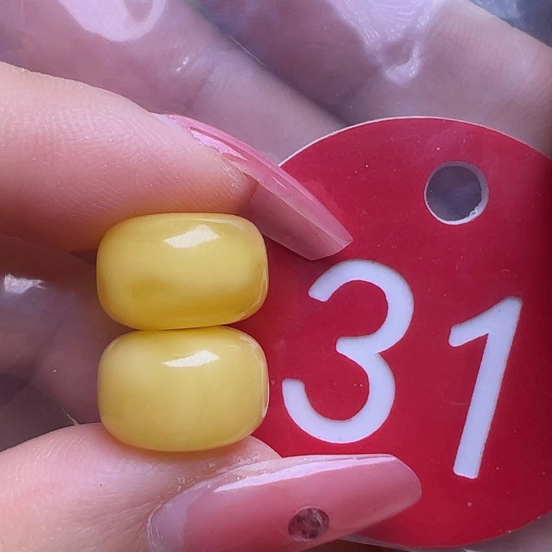 蜜蜡未镶嵌珠宝奇石微瑕12mm墩子