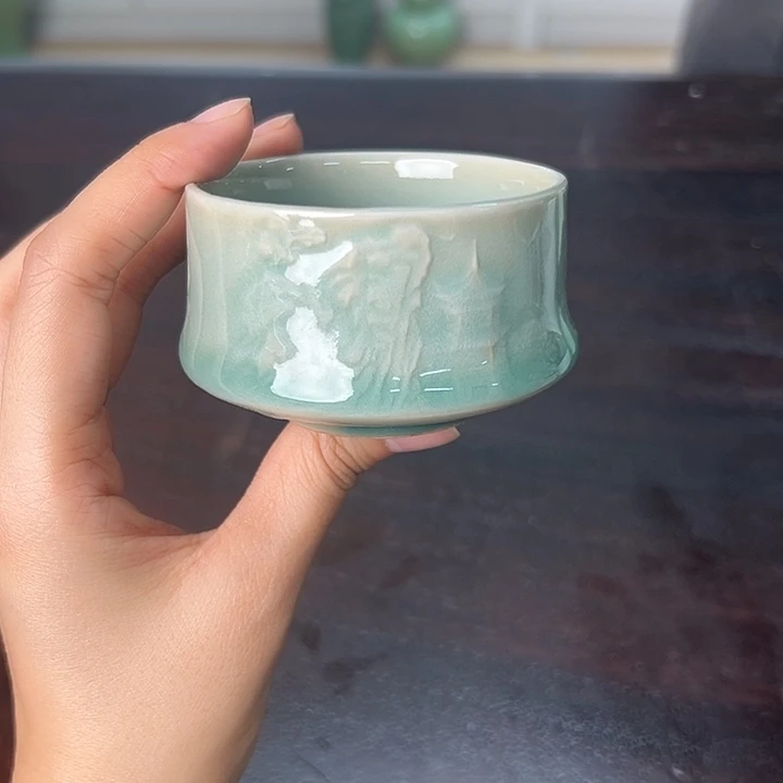 龙泉云间青瓷小米茶器